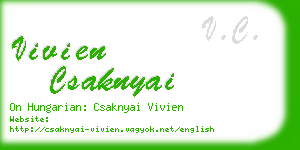 vivien csaknyai business card